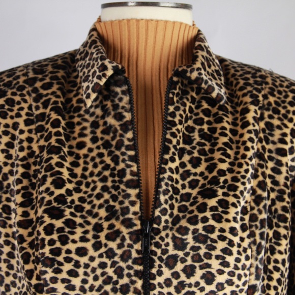 Vintage Leopard Print Zipper Jacket - Picture 2 of 4
